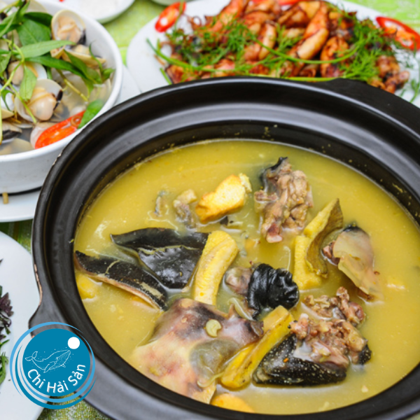 Ba ba nấu chuối đậu
