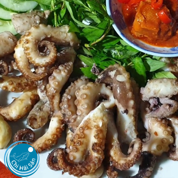 Chân Bạch Tuộc Nướng Muối Ớt Xanh