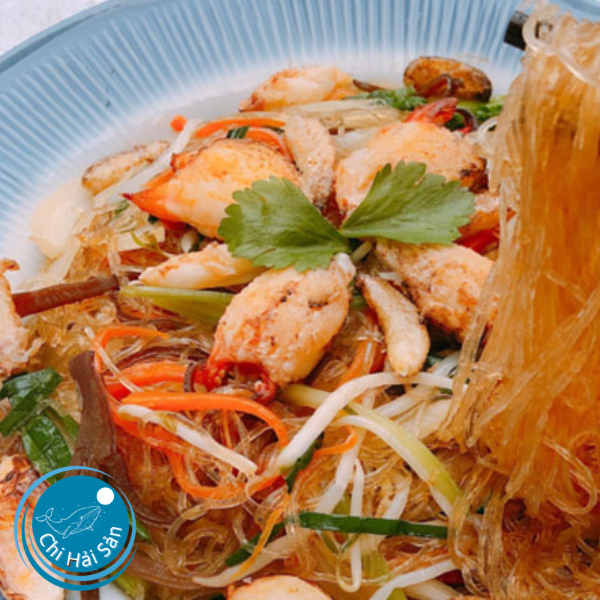 Cua xào miến
