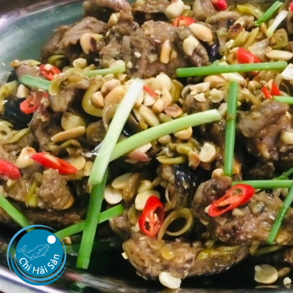 Rắn ri xào sả ớt