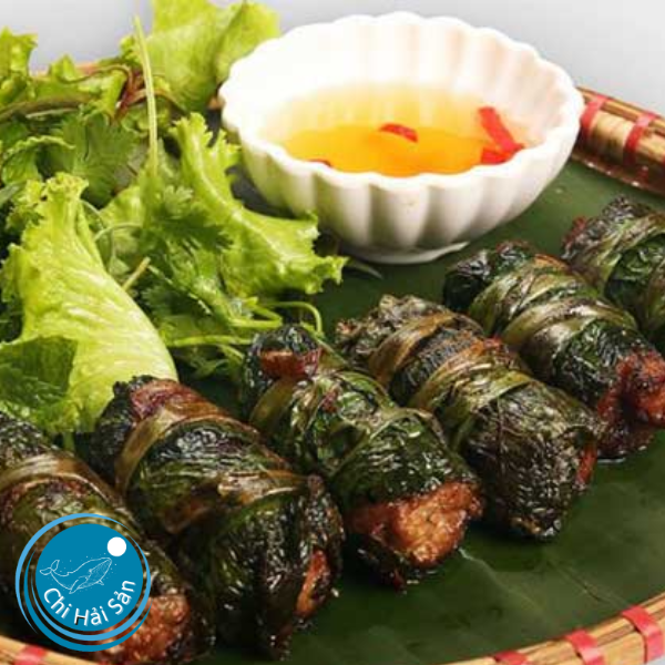 Rắn ri cuốn lá cách nướng than