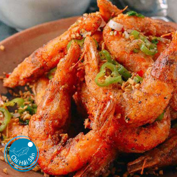 Tôm sú rang muối sả tỏi