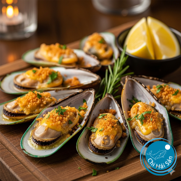 Vẹm xanh nướng mỡ hành